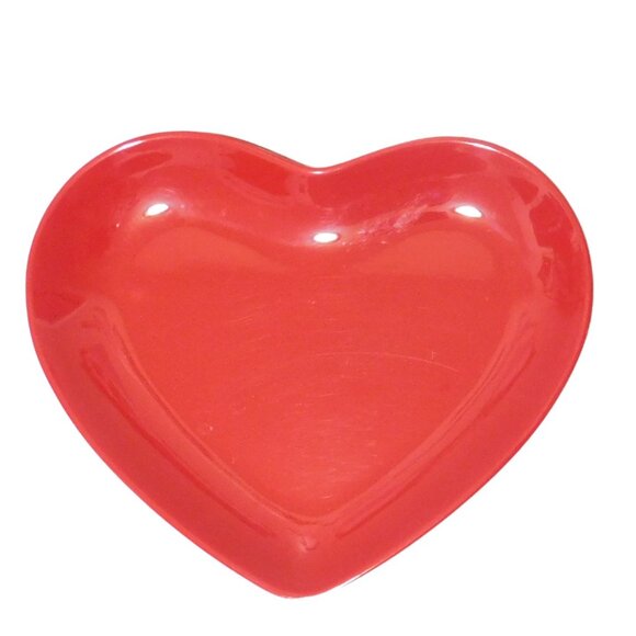 4 piece red heart plate set - Picture 3 of 5